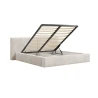 Polsterbett 06 - Beige Bett 180x200 aus Strukturstoff