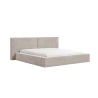 Polsterbett 06 - Beige Bett 180x200 aus Strukturstoff