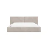Polsterbett 06 - Beige Bett 180x200 aus Strukturstoff