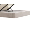 Polsterbett 06 - Beige Bett 180x200 aus Strukturstoff