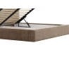 Polsterbett 06 - Beige Bett 180x200 aus Strukturstoff