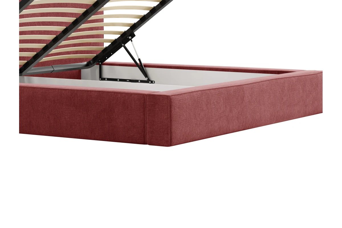 Polsterbett 06 - Beige Bett 180x200 aus Strukturstoff