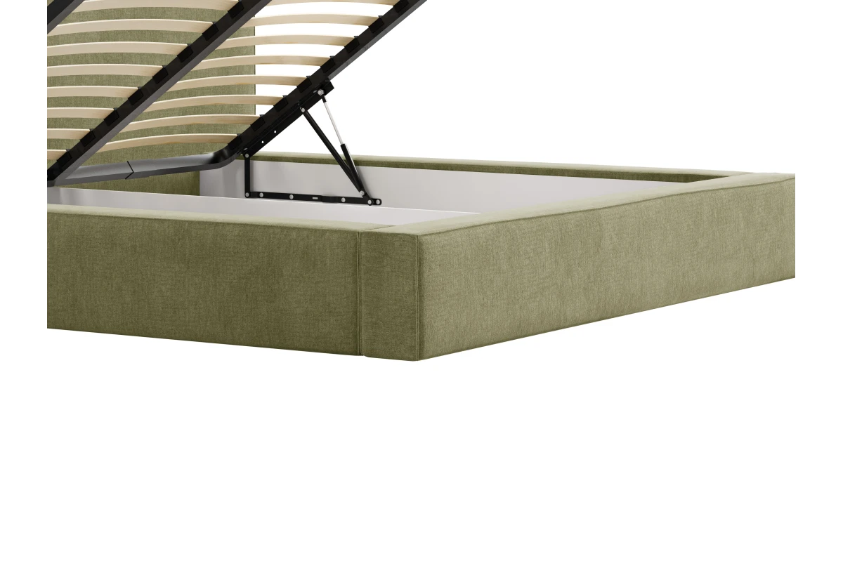 Polsterbett 06 - Beige Bett 180x200 aus Strukturstoff