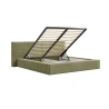 Polsterbett 06 - Beige Bett 180x200 aus Strukturstoff