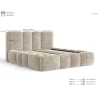 Polsterbett Wolke 26 - Beige Wolkenbett 180x200
