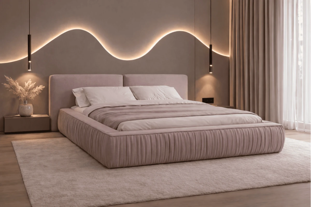 Polsterbett 08 Beige Polsterbett 180x200