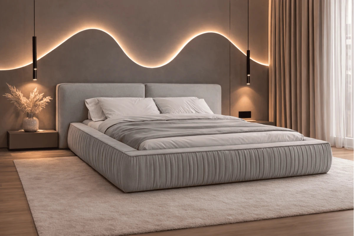 Polsterbett 08 Beige Polsterbett 180x200