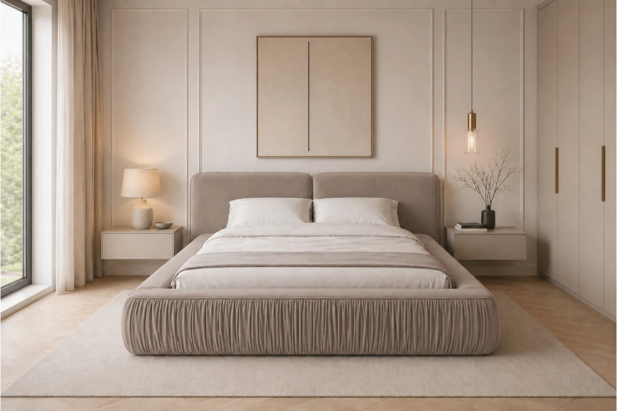 Polsterbett 08 Beige Polsterbett 180x200