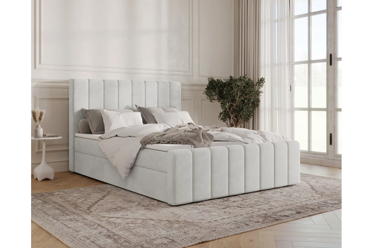 Boxspringbett 01 BIS - Beige Boxbett 180x200