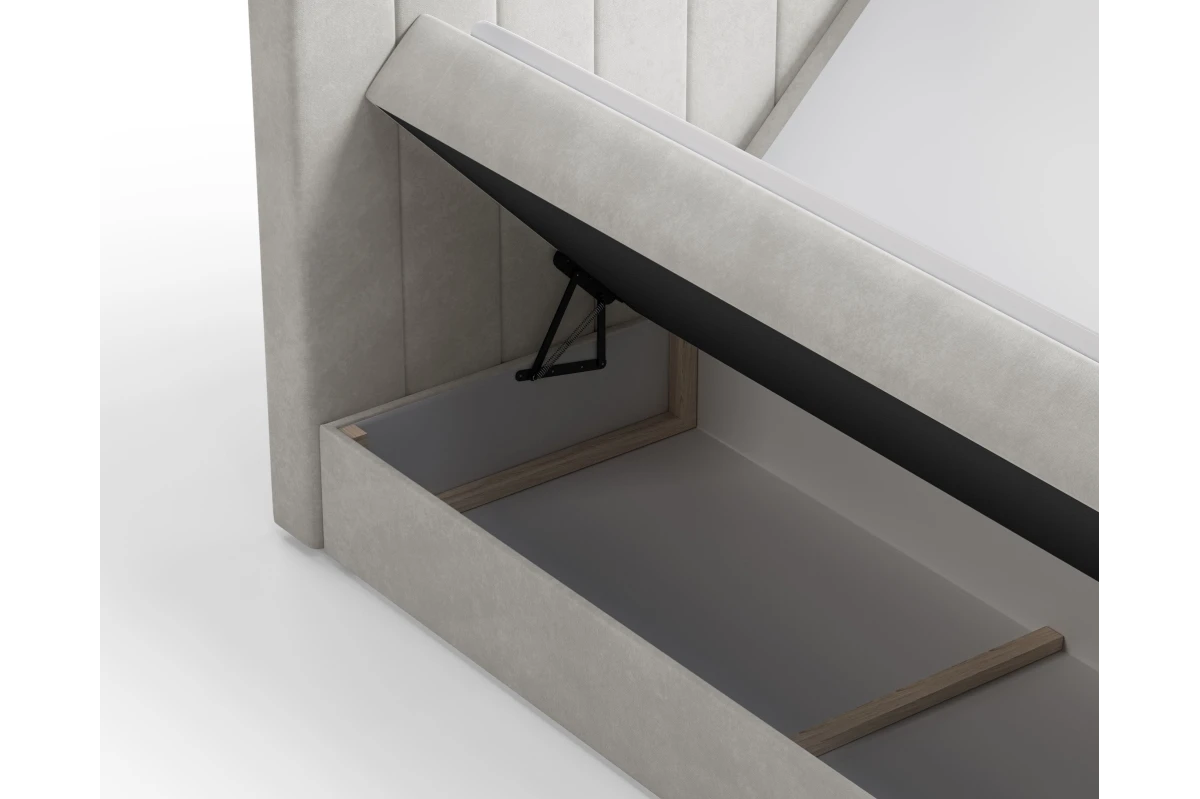 Boxspringbett 01 BIS - Beige Boxbett 180x200