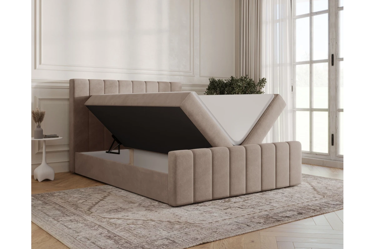 Boxspringbett 01 BIS - Beige Boxbett 180x200