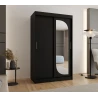 Schwebetürenschrank CYLIO 120 cm - Schwarz