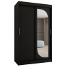 Schwebetürenschrank CYLIO 120 cm - Schwarz