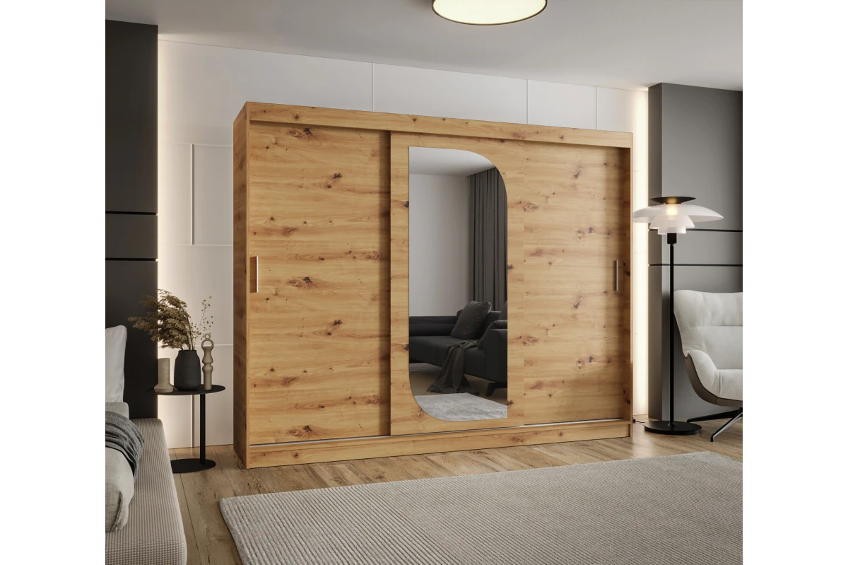 Schwebetürenschrank CYLIO 250 cm - Artisan Eiche