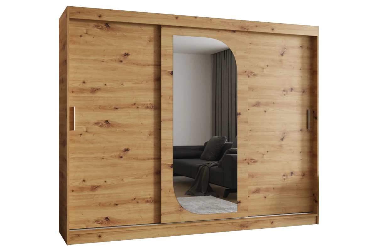 Schwebetürenschrank CYLIO 250 cm - Artisan Eiche