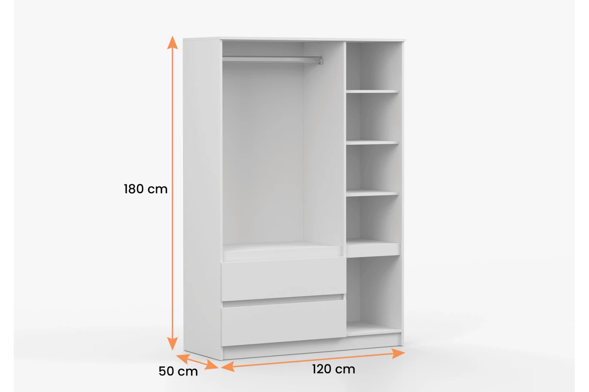 KLEIDERSCHRANK 4D2S LOSKO - Kaschmir