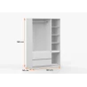 KLEIDERSCHRANK 4D2S LOSKO - Kaschmir