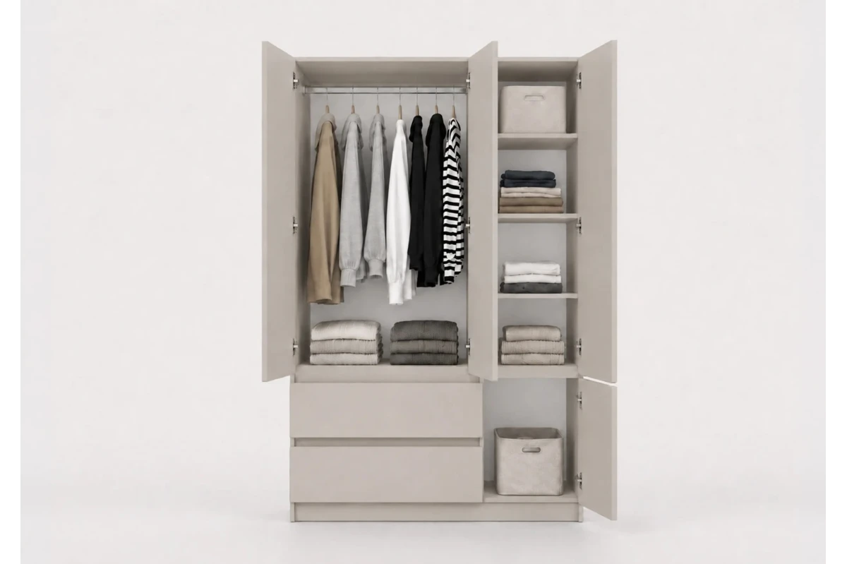 KLEIDERSCHRANK 4D2S LOSKO - Kaschmir