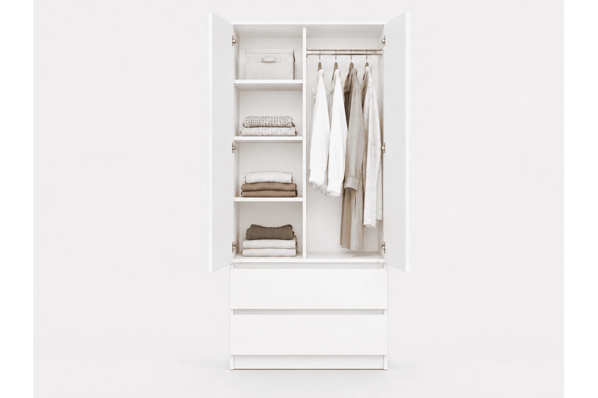 KLEIDERSCHRANK 2D2S LOSKO - Weiß