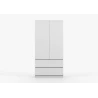 KLEIDERSCHRANK 2D2S LOSKO - Weiß