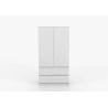 KLEIDERSCHRANK 2D2S LOSKO - Weiß