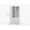 KLEIDERSCHRANK 2D2S LOSKO - Weiß