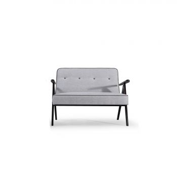 Sofa 2-Sitzer RETRO dunkelgrau