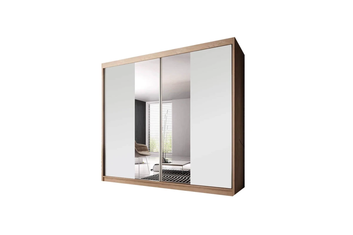 Kleiderschrank Schwebetürenschrank BEN 38B mit SPIEGEL - 233