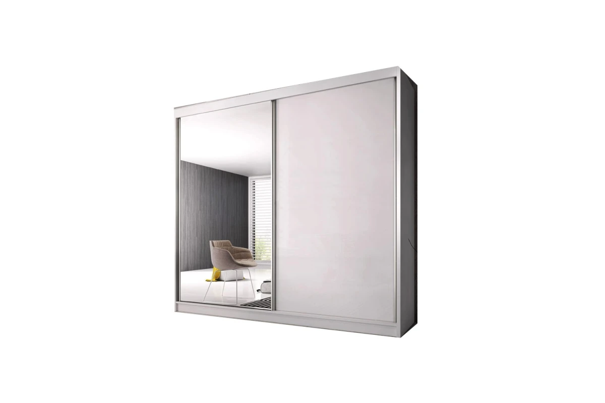 Kleiderschrank Schwebetürenschrank K007 mit Spiegel -183 mit Spiegel