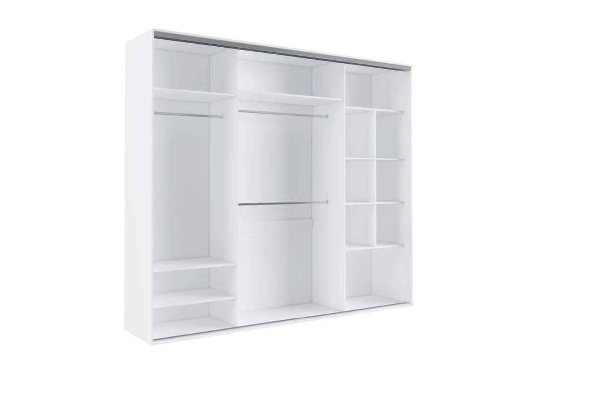 Kleiderschrank Schwebetürenschrank BORA - 277  mit 3-Spiegeltür
