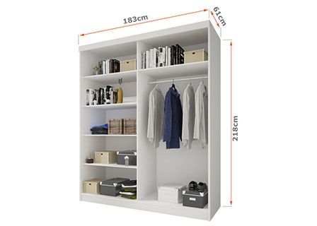 Kleiderschrank Schwebetürenschrank BEN 20 mit Spiegel